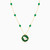 LIN504 - Circle Green Stones Chain Necklace in 18K Gold - 111405120161-3.jpg