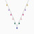 LIN332 - Pear Colored Stones Chain Necklace in 18K Gold - 111404280002-2.jpg