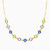LIN719 - Circle Colored Stones Chain Necklace in 18K Gold - 111404180305-1.jpg