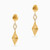 LGE98 - Rhombus Cubic Zirconia Drop Earrings in 21K Gold - 22003110016-3.jpg
