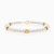 WB167 - Circle Colored Stones Gold Plated Chain Bracelet - 97380218-1.jpg