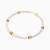 WB167 - Circle Colored Stones Gold Plated Chain Bracelet - 97380218-2.jpg