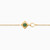 WB118 - Square Green Stones Gold Plated Chain Bracelet - 97385618-3.jpg