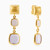 WE123 - Square Colored Stones Gold Plated Drop Earrings - H4180112-2.jpg