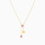 MLN746 - Flower Colored Stones Necklace in 18K Gold - 21046030232-3.jpg