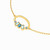 MLB351 - Oval Colored Stones Chain Bracelet in 18K Gold - 21047110246-3.jpg