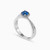 WR33 - Circle Blue Stone Sterling Silver Ring (Size 14) - 192964054-2.jpg