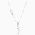 WN18 - Oval Green Stones Sterling Silver Necklace - 87357845-2.jpg