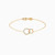 WB117 - Circle Clear Stone Gold Plated Chain Bracelet - 97385918-1.jpg