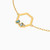 MLB353 - Hexagon Colored Stones Chain Bracelet in 18K Gold - 21047110244-3.jpg