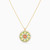 MLN990 - Circle Diamonds & Enamel Coated Necklace in 18K Gold - 21046110919-3.jpg