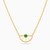 MLN802 - Semi-circle Green Stones Necklace in 18K Gold - 21046110841-1.jpg