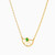 MLN802 - Semi-circle Green Stones Necklace in 18K Gold - 21046110841-2.jpg