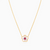 MLN748 - Flower Colored Stones Necklace in 18K Gold - 21046030234-4.png
