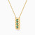 MLN799 - Baguette Green Stones Necklace in 18K Gold - 21046110837-2.jpg