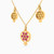 MLN1057 - Pomegranate Colored Stones Necklace in 18K Gold - 21046110991-2.jpg