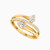 LGR106 - Pear Cubic Zirconia Two headed Ring in 21K Gold - 22002111346-2.jpg