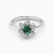 LDR2027 - Flower Diamond & Green Stones Ring in 18K Gold - RN403134W18HEM1-1.jpg