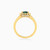 LDR2033 - Cushion Diamond & Green Stones Ring in 18K Gold - RN404449Y18EM1-4.jpg