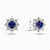 LDE473 - Flower Diamond & Blue Stone Stud Earrings in 18K Gold - ER413187W18SA1 (2).jpg