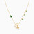 LIN614 - Fairy Green Stones Necklace in 18K Gold - 111405120280-3.jpg