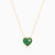 LIN380 - Heart Diamond & Green Stones Necklace in 18K Gold - 111405120076-3.jpg