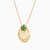 LIN617 - Circle Green Stones Necklace in 18K Gold - 111405120284-2.jpg