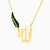 LIN483 - Allah Green Stones Necklace in 18K Gold - 111405120144-2.jpg