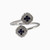 LDR495 - Clover Diamond & Black Stone Two headed Ring in 18K Gold - RG54387-1.jpg