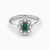 LDR2030 - Flower Diamond & Green Stones Ring in 18K Gold - RN403650W18HEM1-1.jpg
