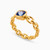 WR120 - Square Blue Stone Gold Plated Ring - 295126054-2.jpg