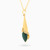 MLN834 - Cone Green Stones Necklace In 18K Gold - 21046110802-2.jpg