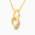 WN114 - Circle Cubic Zirconia Gold Plated Necklace - 97378145-2.jpg