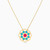 MLN982 - Flower Enamel Coated Necklace in 18K Gold - 21046110911-3.jpg