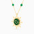 LIN505 - KSA Map Green Stones Necklace in 18K Gold - 111405120162-2.jpg