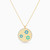 MLN986 - Circle Diamonds & Enamel Coated Necklace In 18K Gold - 21046110915-3.jpg