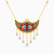LIN35 - Arabesque Colored Stones Necklace in 18K Gold - 111405180253-1.jpg