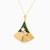 LIN812 - Triangle Diamond & Green Stones Necklace in 18K Gold - 111405120058-2.jpg