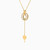 LIN607 - Circle Colored Stones Necklace in 18K Gold - 111405100281-2.jpg