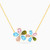 LIN535 - Flower Diamond & Colored Stones Necklace in 18K Gold - 111404180234-1.jpg