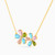 LIN535 - Flower Diamond & Colored Stones Necklace in 18K Gold - 111404180234-2.jpg