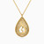 LIN783 - Pear Colored Stones Necklace in 18K Gold - 111405100294-1.jpg
