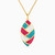 LIN867 - Marquise Enamel Coated Necklace in 18K Gold - 111413180014-1.jpg