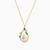 LIN891 - Pear Pearl & Colored Stones Necklace in 18K Gold - 111406180064-2.jpg