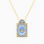 LIN486 - Allah Colored Stones Necklace in 18K Gold - 111405150152-1.jpg