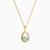 LIN698 - Pear Colored Stones Necklace in 18K Gold - 111404150281-1.jpg