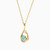 LIN698 - Pear Colored Stones Necklace in 18K Gold - 111404150281-2.jpg