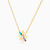 LIN728 - Flower Colored Stones Necklace in 18K Gold - 111404180288-2.jpg