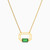 LIN788 - Rectangle Green Stones Necklace in 18K Gold - 111404120332-1.jpg
