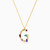 LIN105 - Letter G Colored Stones Necklace in 18K Gold - 111404180136-2.jpg